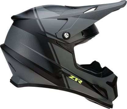 Z1R Rise Snow Helmet in Cambio Black and Hi-Viz, medium size, with adjustable straps and ventilation features.