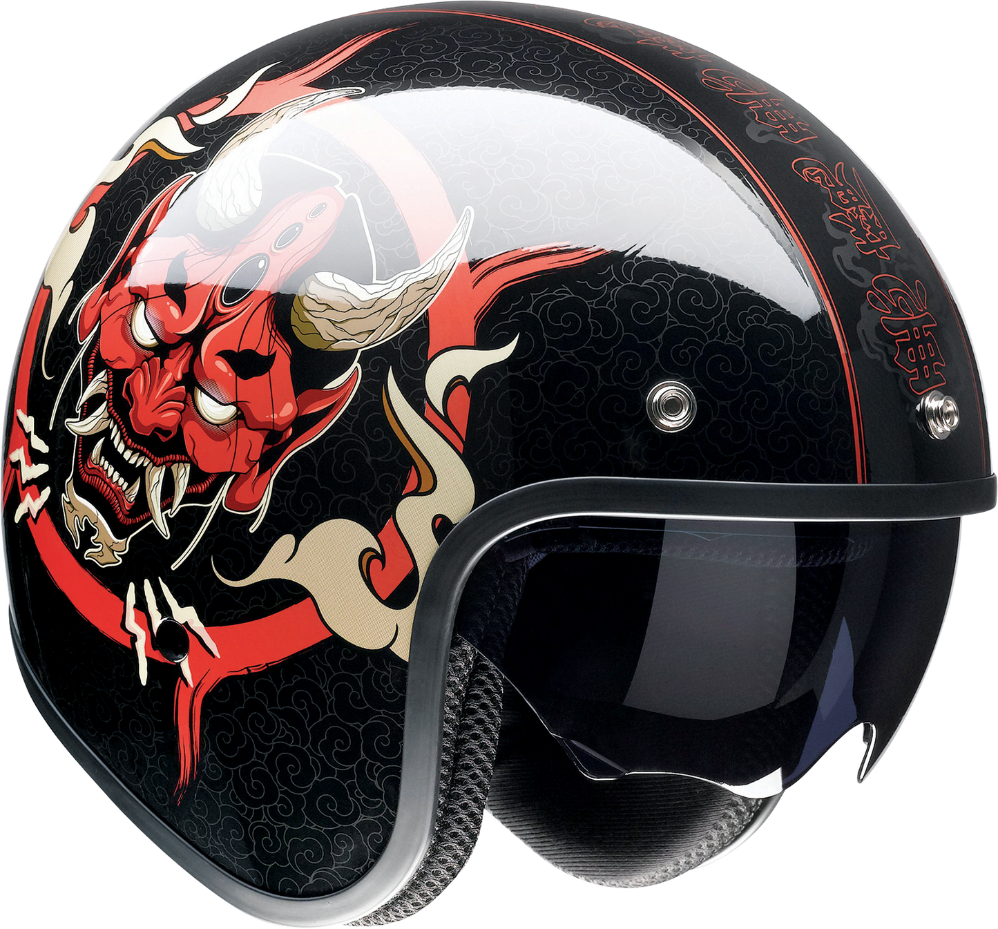 Z1R Saturn Helmet in devilish gloss black and red, XL size, featuring a sleek design and bold color scheme.