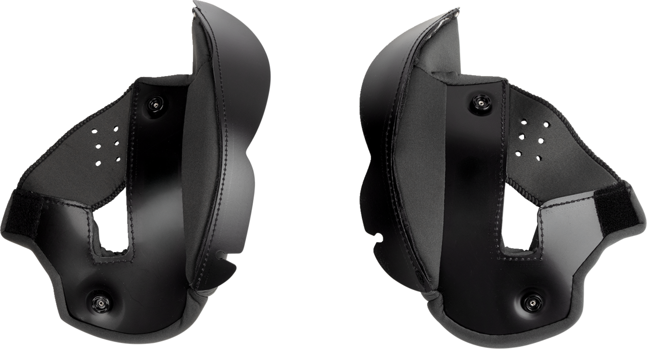 Z1R Solaris 2.0 cheek pads XS replacement set with black foam and fabric covers, designed for Z1R motorcycle helmet.