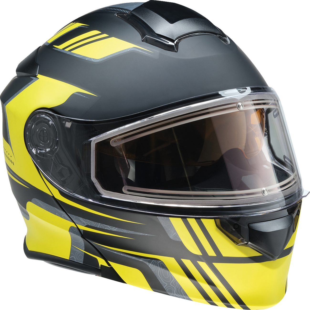 Z1R, Z1R Solaris 2.0 Helmet - First Tracks Electric Dual Pane Shield - Black/Hi-Viz - 2XL