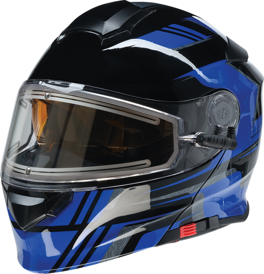 Z1R Solaris 2.0 helmet in medium with First Tracks electric dual-pane shield, featuring a sleek design and secure fit.