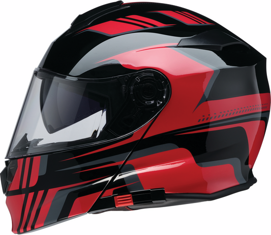 Red Z1R Solaris 2.0 Modular Helmet Slater in 3XL size, featuring a sleek design and adjustable face shield.