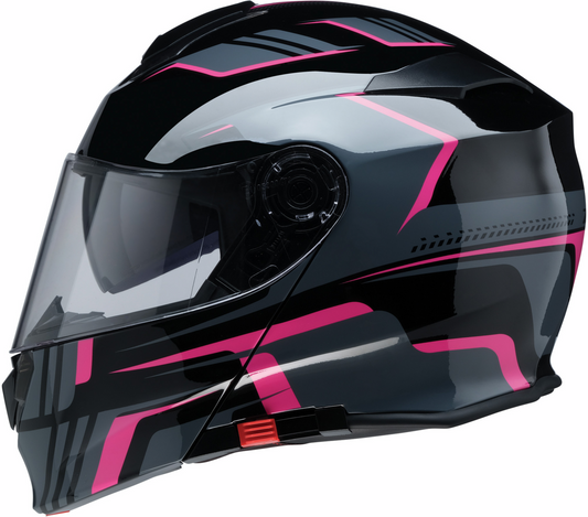 Z1R Solaris 2.0 Modular Helmet in Slater Pink, 2XL size, featuring sleek design and secure chin strap, part number 0100-2444