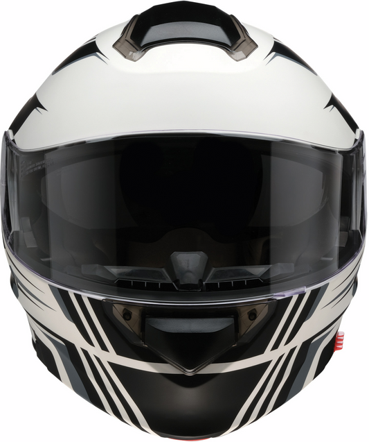 Z1R Solaris 2.0 modular helmet in Slater White, 3XL with adjustable vents and drop-down sun visor, shown from the front angle.