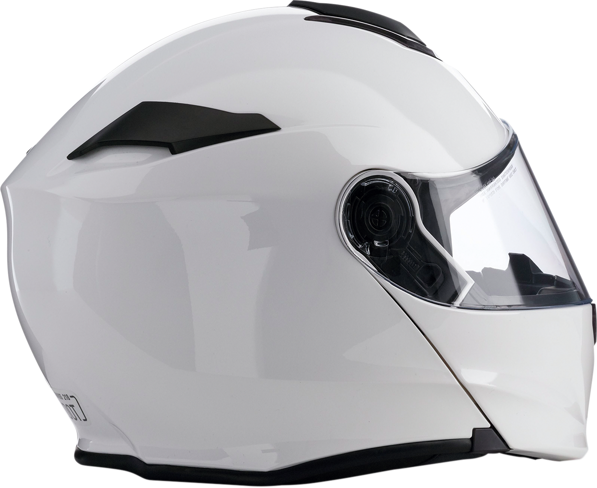 Z1R Solaris modular helmet in white with drop-down sun visor, removable liner, size 3XL, designed for motorcycle riders