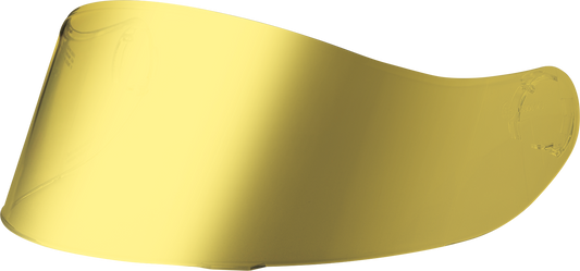 Z1R Warrant helmet replacement shield in RST Gold, showing clear visor with gold tint for Z1R Warrant helmets, part #0130-1059.
