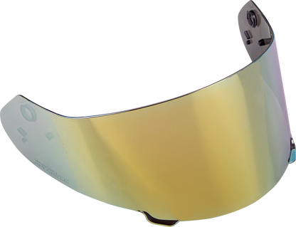 Z1R Warrant helmet with RST Gold replacement shield, showing the clear gold visor designed for Z1R helmets.