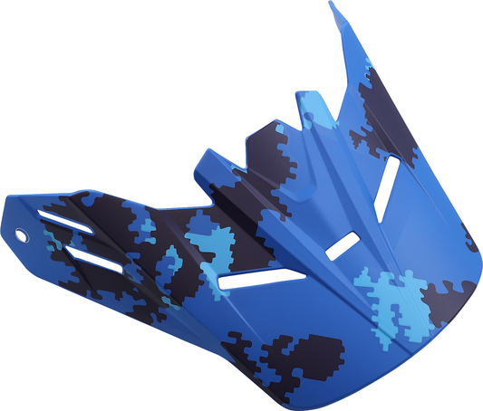 Z1R, Z1R Youth Rise Visor Kit - Digi Camo Blue (Part Number 0132-1495)