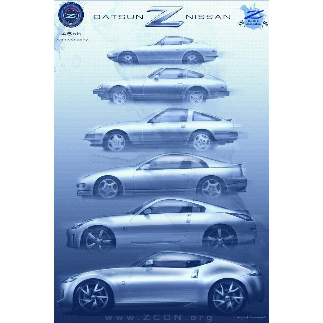 ZCON 2015 "Z Generations" Poster for the 35th Anniversary of the Z event, 24" x 36" Size - Howling Moto