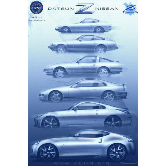 ZCON 2015 "Z Generations" Poster for the 35th Anniversary of the Z event, 24" x 36" Size - Howling Moto