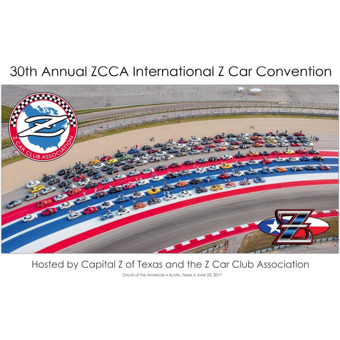ZCON 2017 "Circuit of the Americas" on-track photo - Austin, TX - 20" x 30" Size - Howling Moto