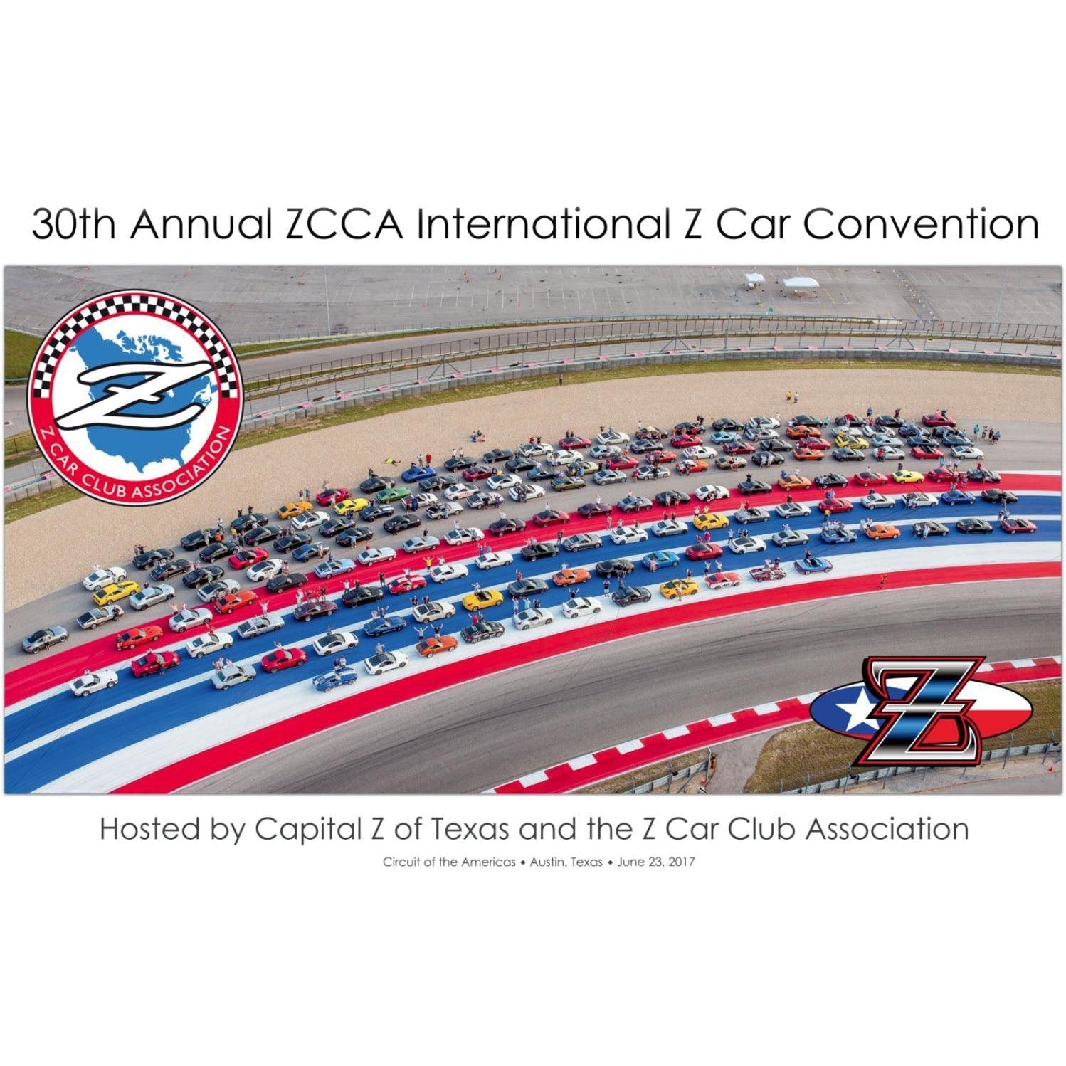 ZCON 2017 "Circuit of the Americas" on-track photo - Austin, TX - 20" x 30" Size - Howling Moto