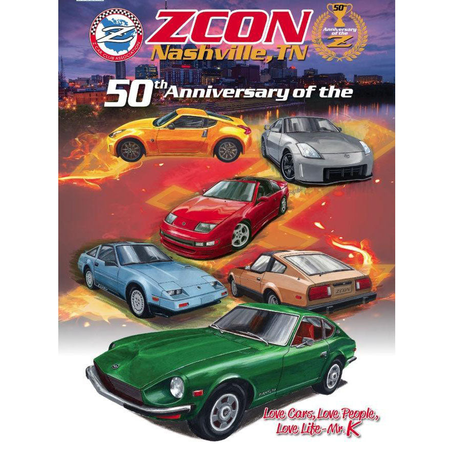 ZCON 2020 "50th Anniversary of the Z" Celebration - Nashville, TN - 24" x 36" Size - Howling Moto