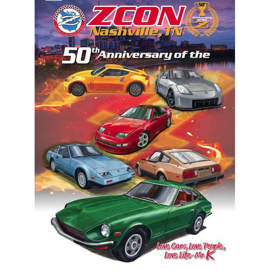 ZCON 2020 "50th Anniversary of the Z" Celebration - Nashville, TN - 24" x 36" Size - Howling Moto