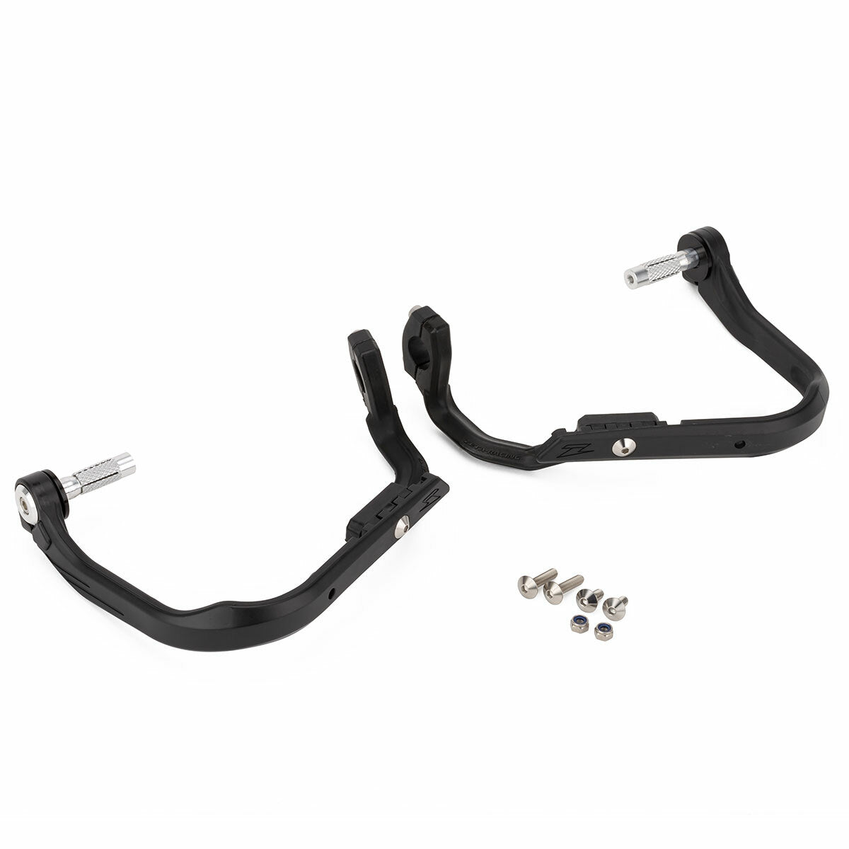 Black ZETA Armor Hand Guard Shield ZE73-1001 with antler design, durable motorcycle handguard offering protection and style.