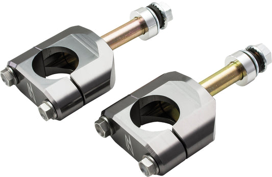 ZETA RX2 Clamp Kit for 1-1/8 inch oversized handlebars, black metal components with mounting hardware, model ZE32-4201.