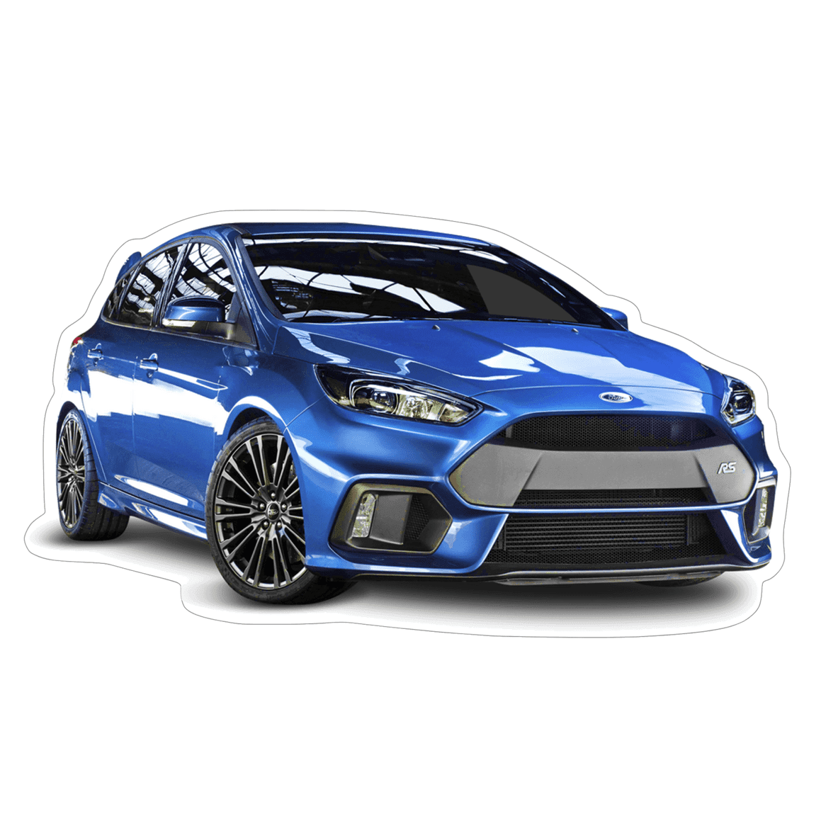 Ford Focus St Sports Coupe Hatch-Back Vinyl Decal / Sticker, Blue - Howling Moto