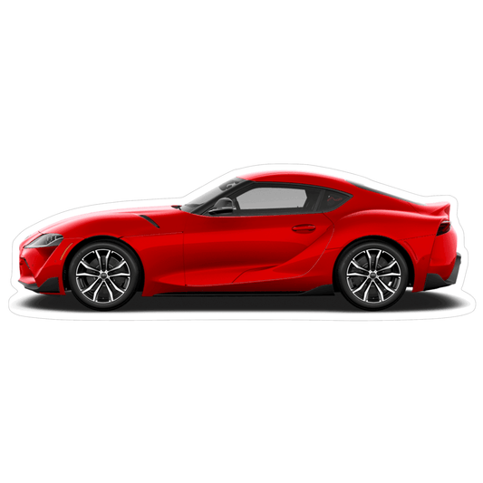 Toyota Supra MKV Sports Car Vinyl Decal / Sticker, Red, 4.9" x 1.7" - Howling Moto