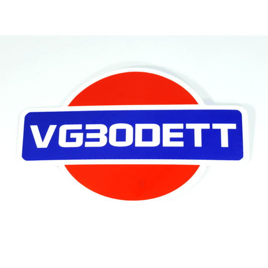 White Vinyl Nissan 300zx VG30DETT Sticker Decal, 4" x 2.8" - Howling Moto