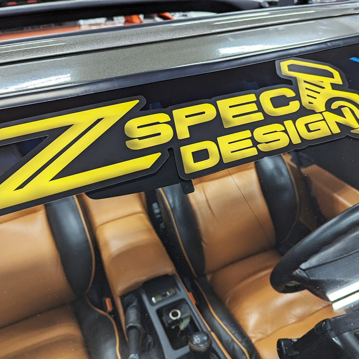Windshield Banner, ZSPEC Design, Vinyl Sticker Decal, ~16" x  6" - Howling Moto