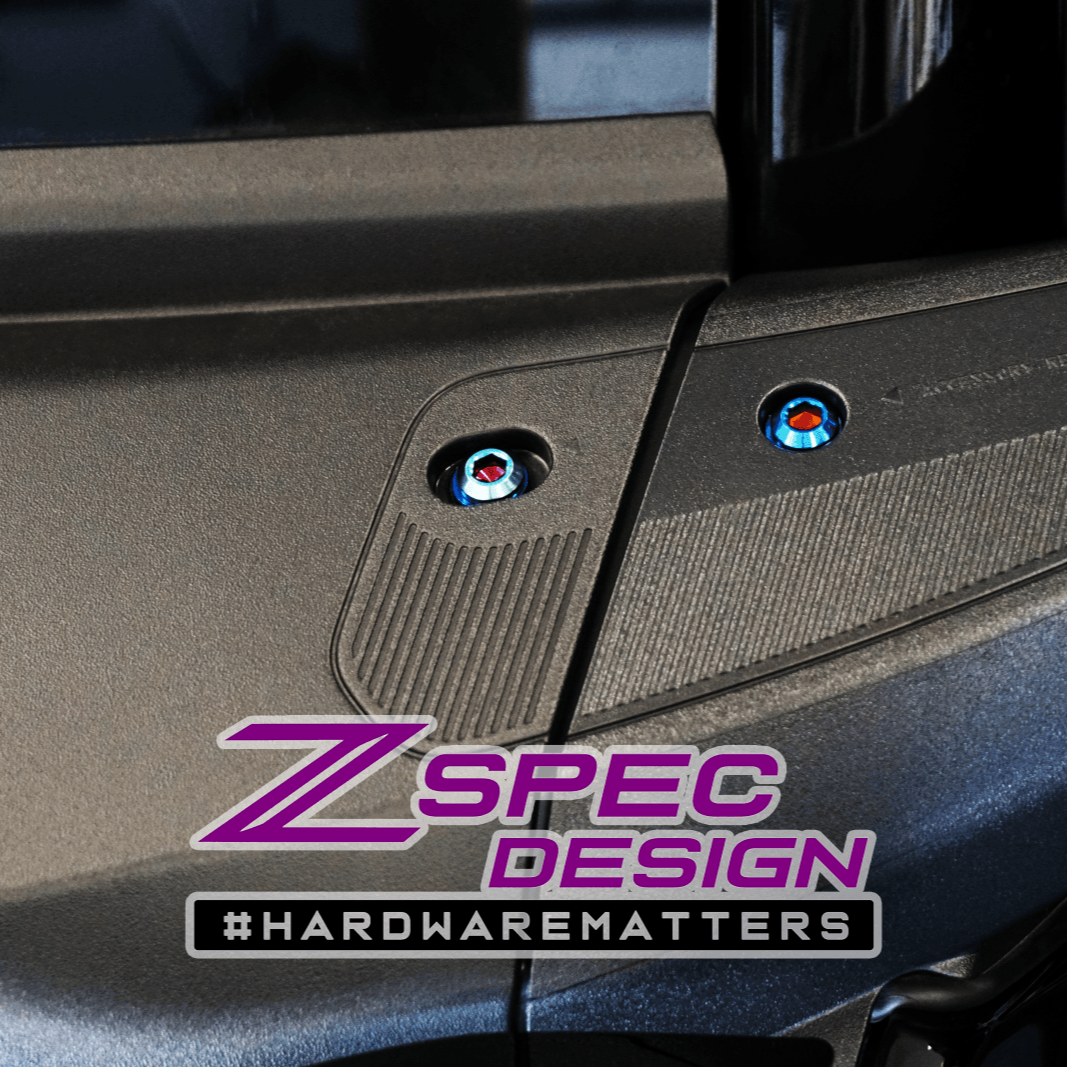 ZSPEC Interior Dress Up Bolts® Fastener Kit for 21+ Ford Bronco 2.7L, Titanium & Billet - Howling Moto