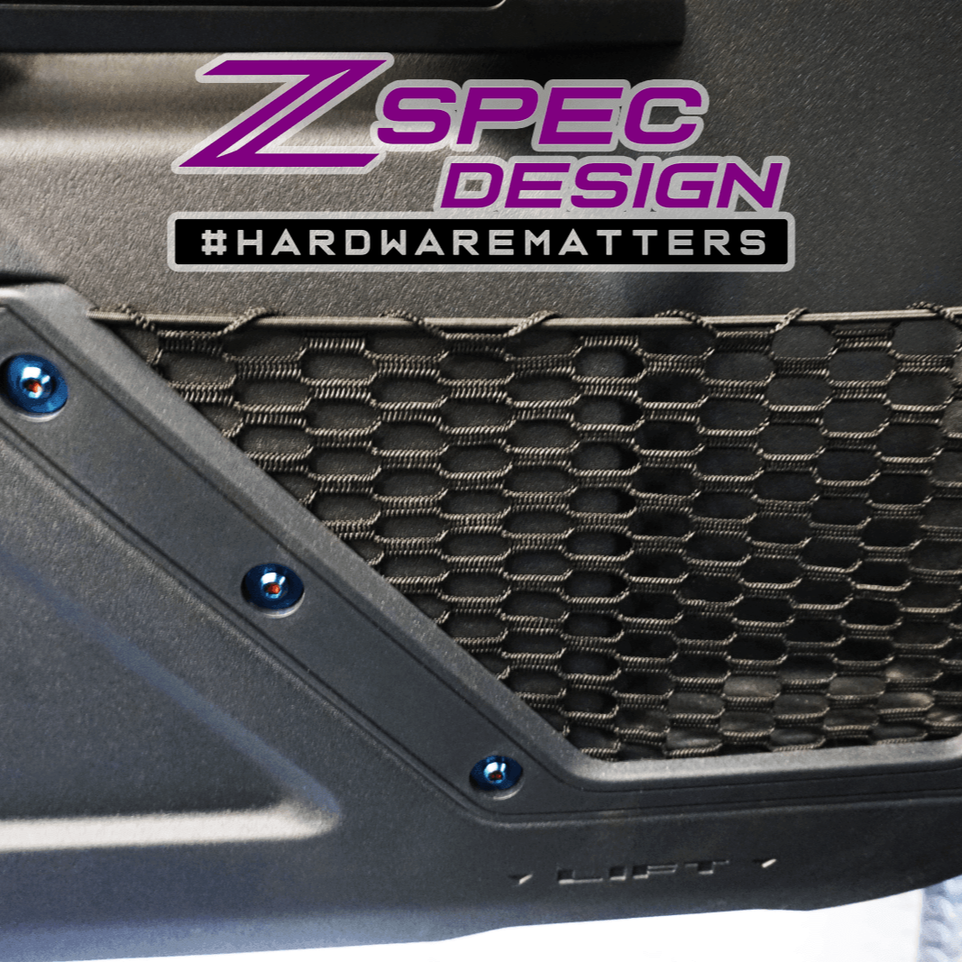 ZSPEC Interior Dress Up Bolts® Fastener Kit for 21+ Ford Bronco 2.7L, Titanium & Billet - Howling Moto