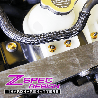 ZSPEC Stage-1 Dress Up Bolts® Hardware Kit for Nissan Z RZ34, Titanium & Billet - Howling Moto