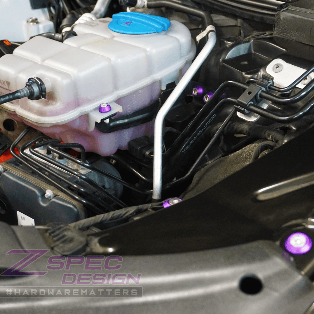 ZSPEC Stage-1 Dress Up Bolts® Fastener Kit for '12-18 Audi A7 4G8 3.0L, Stainless & Billet - Howling Moto