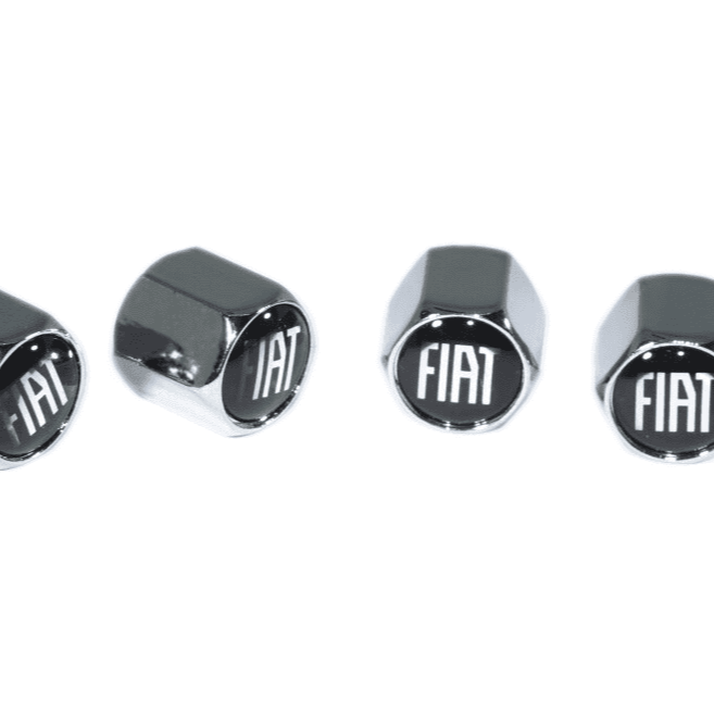 Chrome Valve Stem Tire Caps, Style: Fiat - Howling Moto