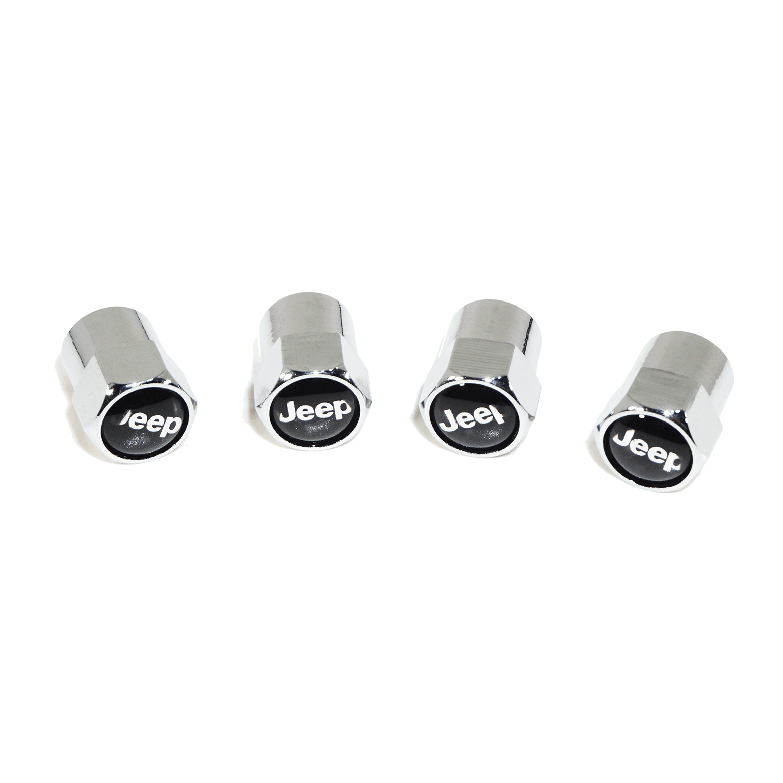Chrome Valve Stem Tire Caps, Style: Jeep (Wrangler Compass Patriot Wagoneer) - Howling Moto