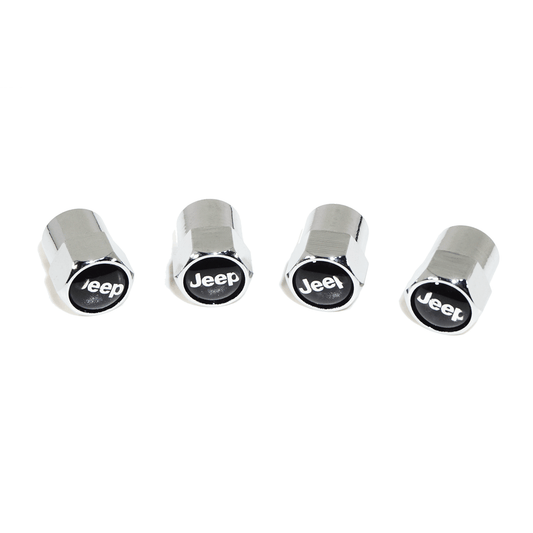 Chrome Valve Stem Tire Caps, Style: Jeep (Wrangler Compass Patriot Wagoneer) - Howling Moto
