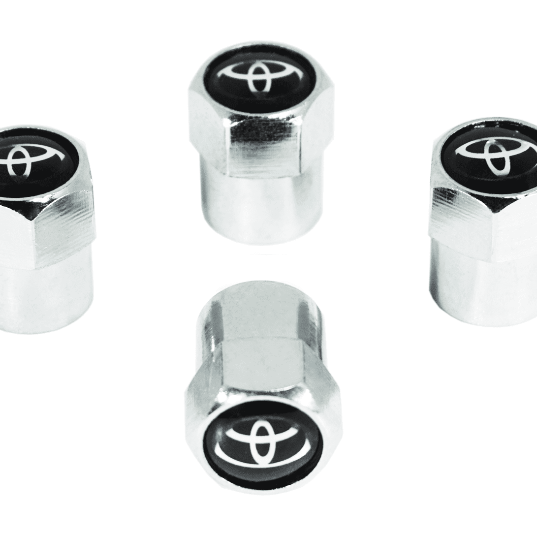 Chrome Valve Stem Tire Caps, Style: TOYOTA - Howling Moto