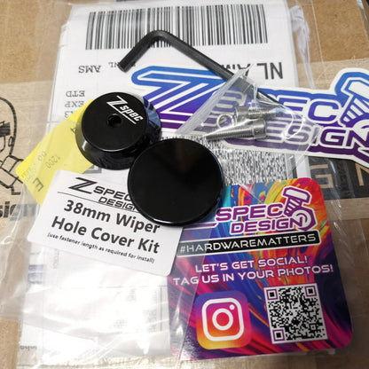 ZSPEC 38mm Rear Washer Nozzle Hole-Cover, Weather-Proof, fits holes 14mm-30mm - Howling Moto
