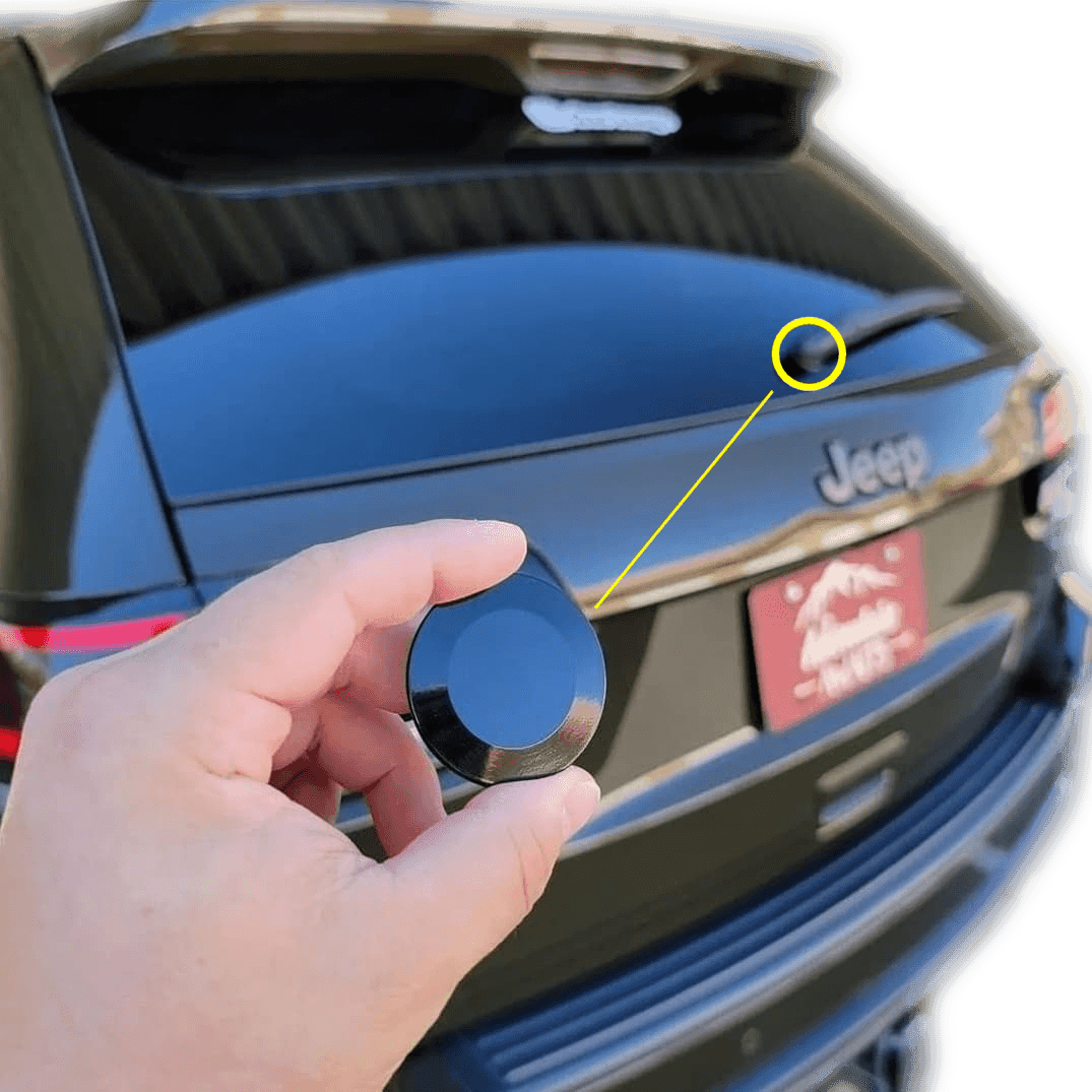 ZSPEC 44mm Rear Wiper Hole-Cover/Cap/Plug, Weatherproof, fits holes 16mm-30mm, Black - Howling Moto
