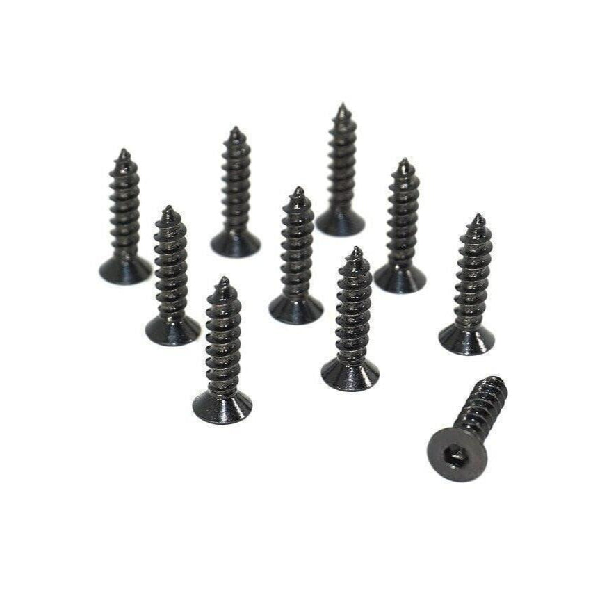 ZSPEC Black FHSC M5x20mm Coarse Flat-Head FHSC Fasteners, Stainless, 10-Pack - Howling Moto