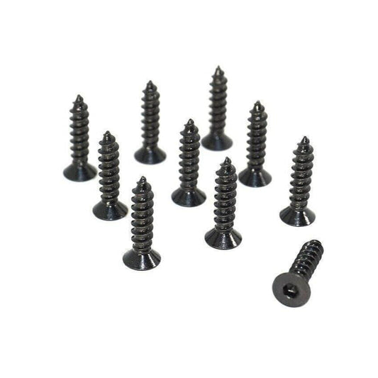 ZSPEC Black FHSC M5x20mm Coarse Flat-Head FHSC Fasteners, Stainless, 10-Pack - Howling Moto
