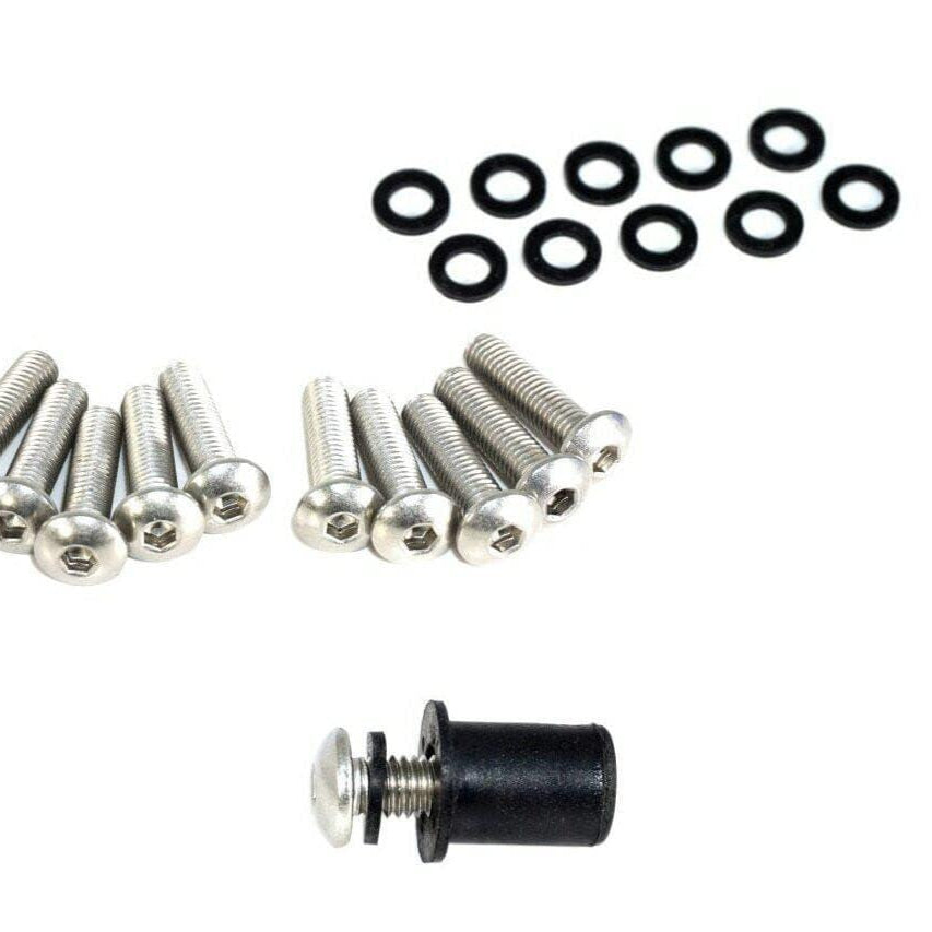 ZSPEC Button-Head Body Kit Fasteners, M5x20mm, Stainless, Per Each w/Well Nuts - Howling Moto