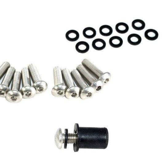 ZSPEC Button-Head Body Kit Fasteners, M5x20mm, Stainless, Per Each w/Well Nuts - Howling Moto