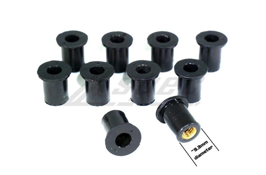ZSPEC Button-Head Body Kit Fasteners, M5x20mm, Stainless, Per Each w/Well Nuts - Howling Moto