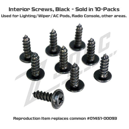 ZSPEC Interior Screws for Nissan vehicles for Z32 300zx and others, 10-Pack - Howling Moto