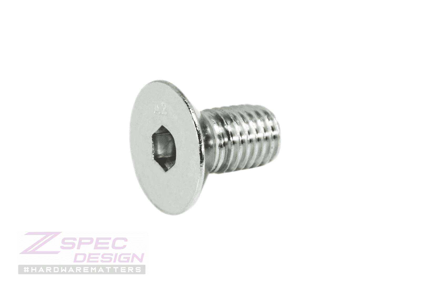 ZSPEC M10-1.5x16mm Flat-Head FHSC Fasteners, Stainless, Per Each - Howling Moto