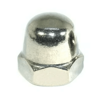 ZSPEC M10 x 1.25 Acorn Nut w/Flat Washer, SUS304 Stainless, Semi-Polished - Howling Moto