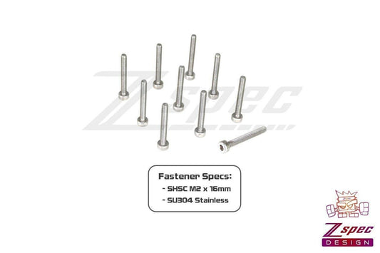 ZSPEC M2-0.4x16mm Fasteners, SHSC, Stainless SUS304, 10-Pack - Howling Moto