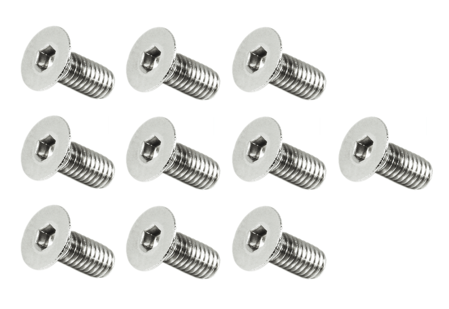 ZSPEC M4-0.7x10mm Fasteners, FHSC, Stainless Steel SUS304, 10-Pack - Howling Moto