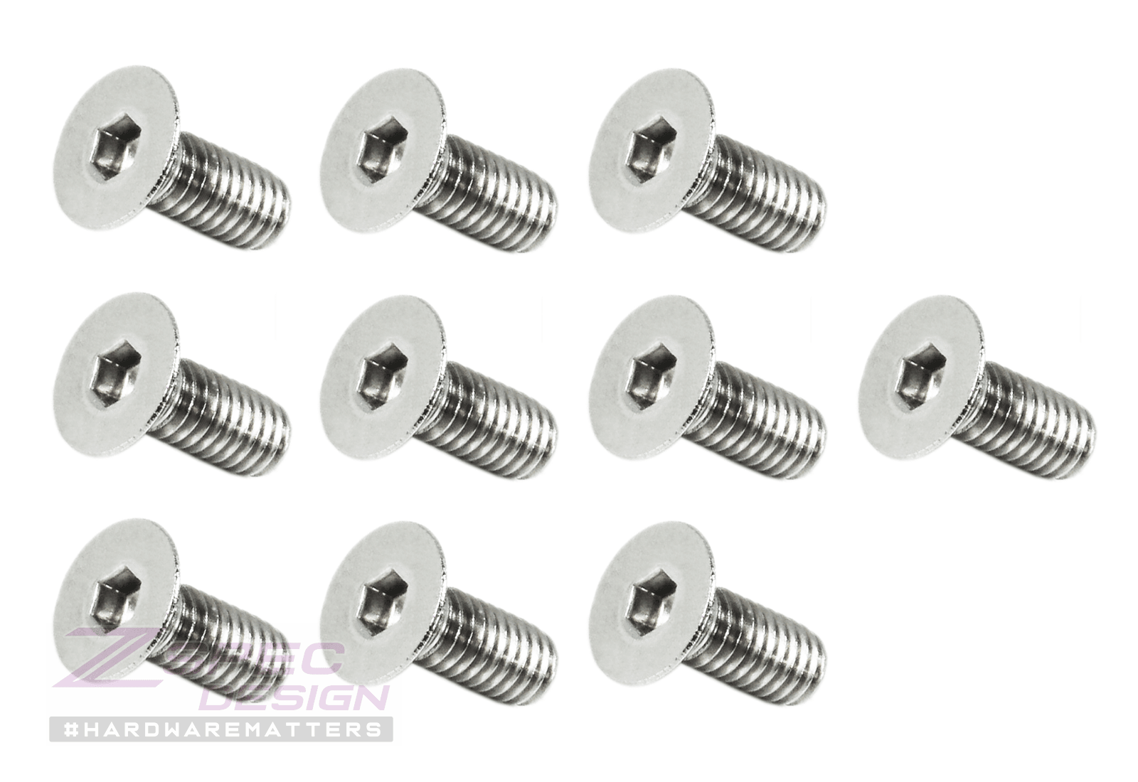 ZSPEC M4-0.7x10mm Fasteners, FHSC, Stainless Steel SUS304, 10-Pack - Howling Moto