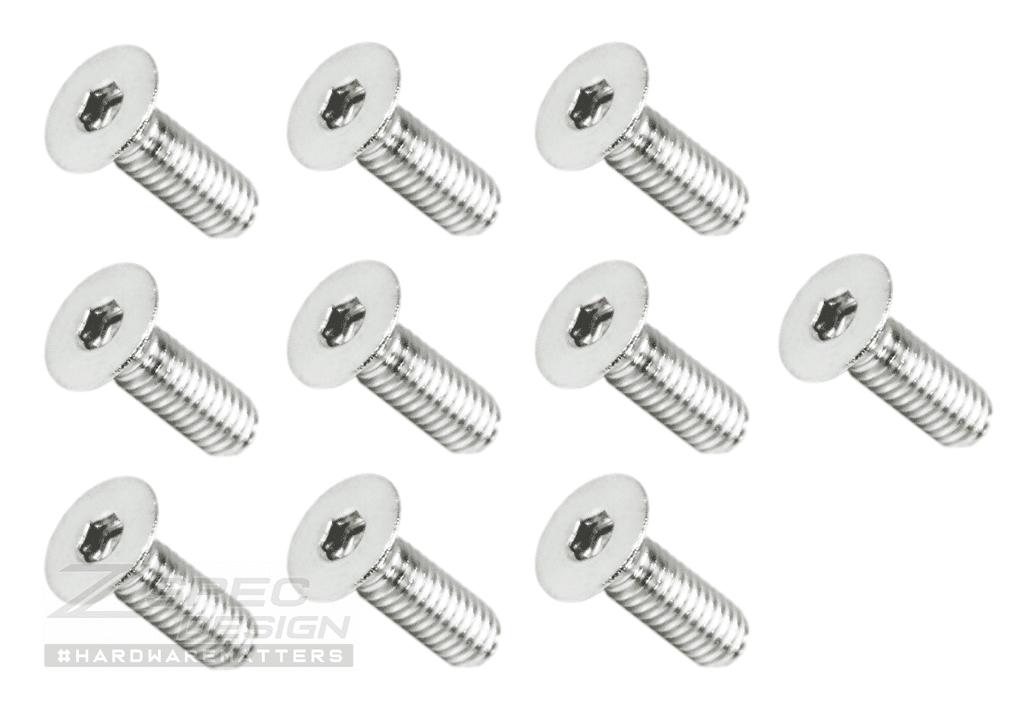 ZSPEC M4-0.7x16mm Fasteners, FHSC, Stainless Steel SUS304, 10-Pack - Howling Moto