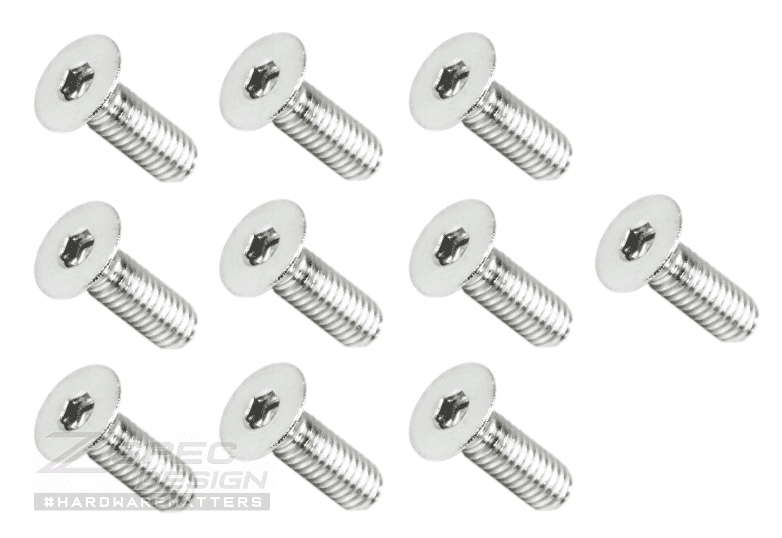 ZSPEC M4-0.7x16mm Fasteners, FHSC, Stainless Steel SUS304, 10-Pack - Howling Moto