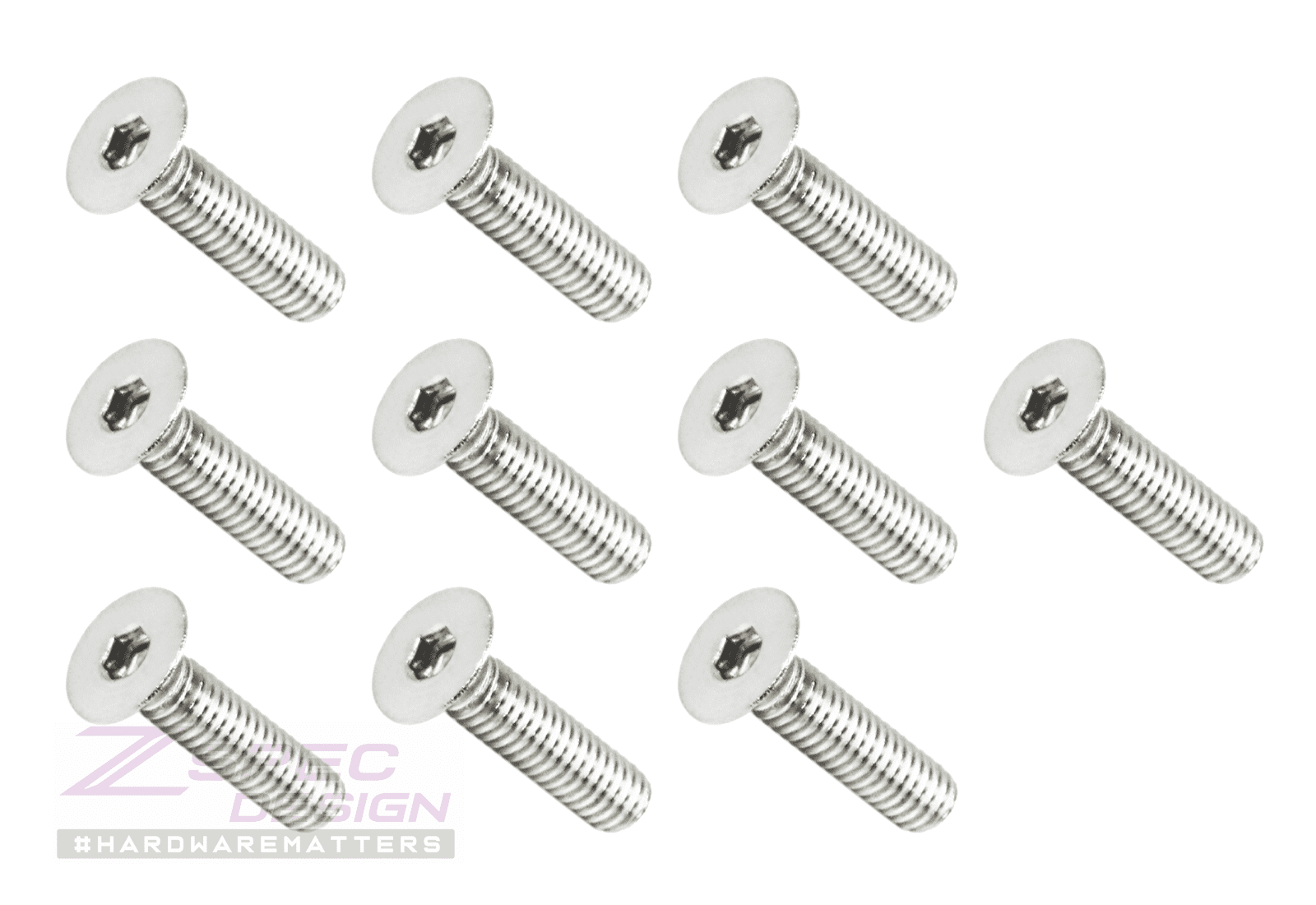 ZSPEC M4-0.7x16mm Fasteners, FHSC, Stainless Steel SUS304, 10-Pack - Howling Moto