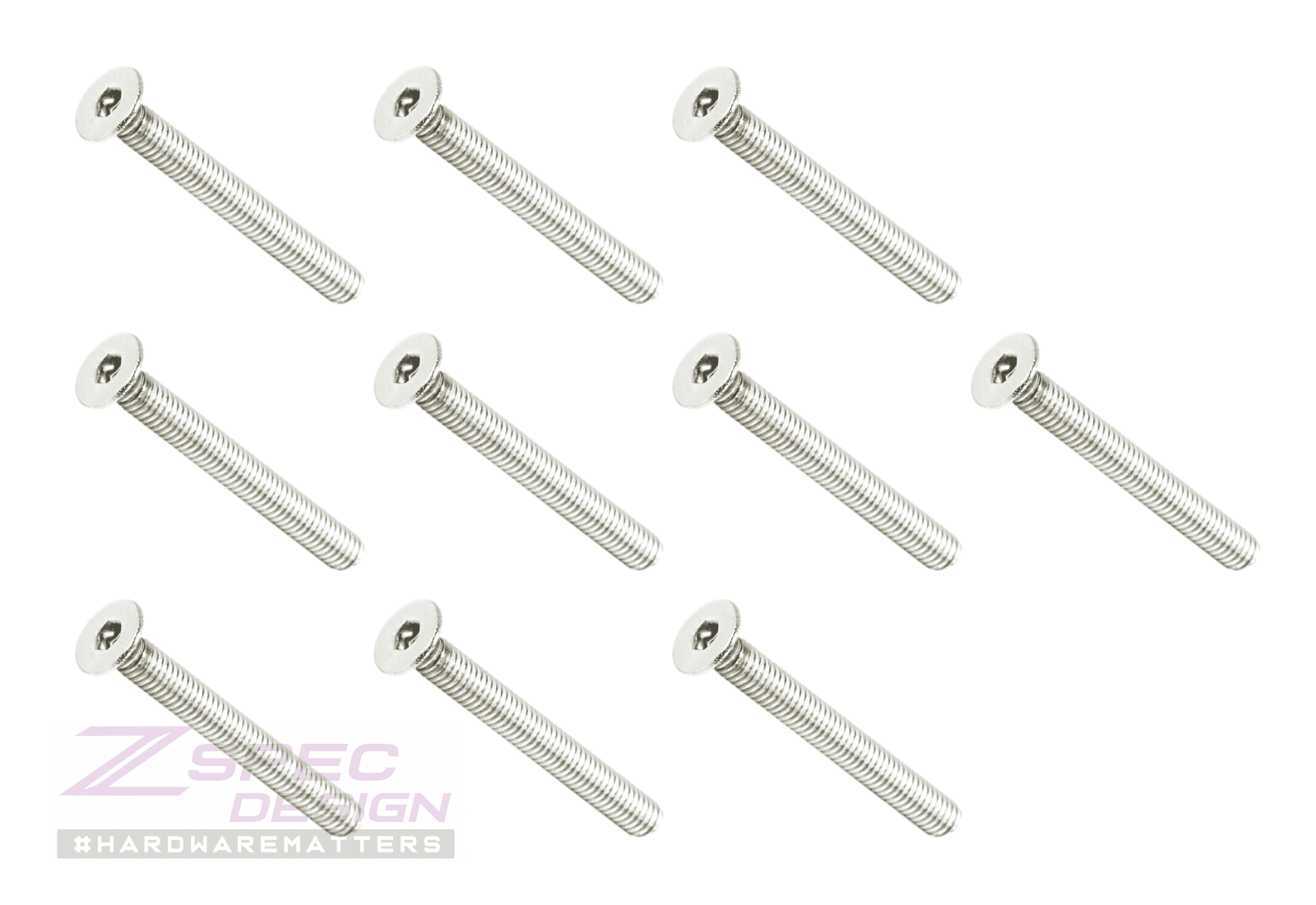 ZSPEC M4-0.7x35mm Fasteners, FHSC, Stainless Steel SUS304, 10-Pack - Howling Moto