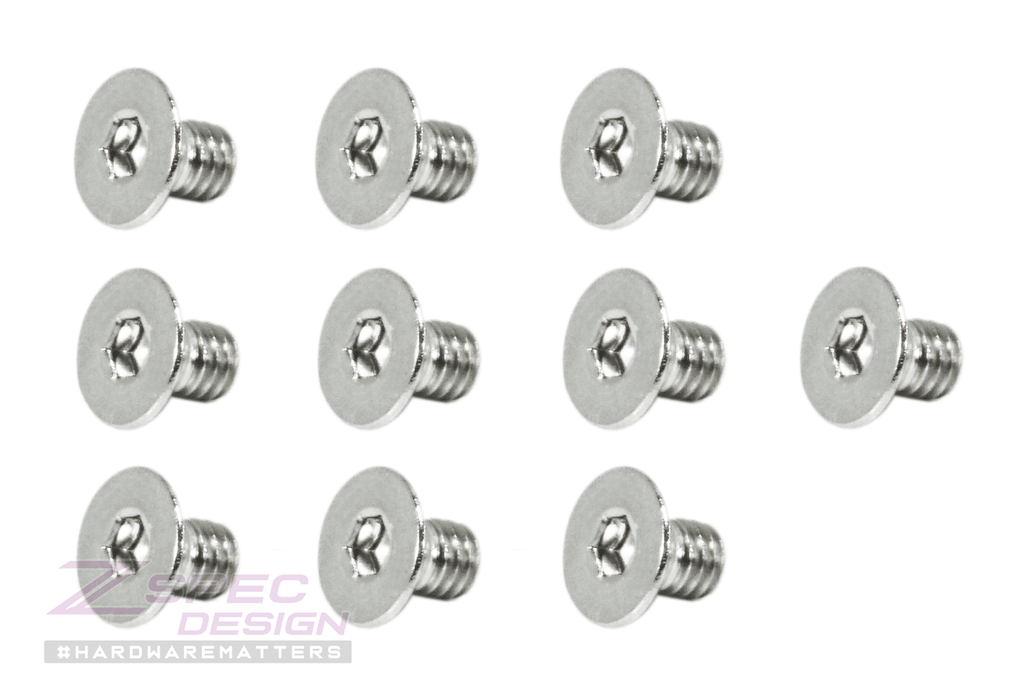 ZSPEC M4-0.7x6mm Fasteners, FHSC, Stainless Steel SUS304, 10-Pack - Howling Moto